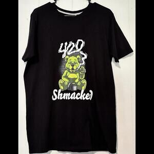 Weed Bear T-Shirt 420‎ Joint Cannabis Stoned Teddy